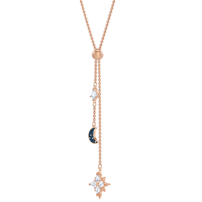 Swarovski Symbolic Y Necklace, Multi-colored, Rose-gold tone plated