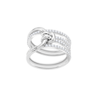 Lifelong Wide Ring, White, Rhodium Plating