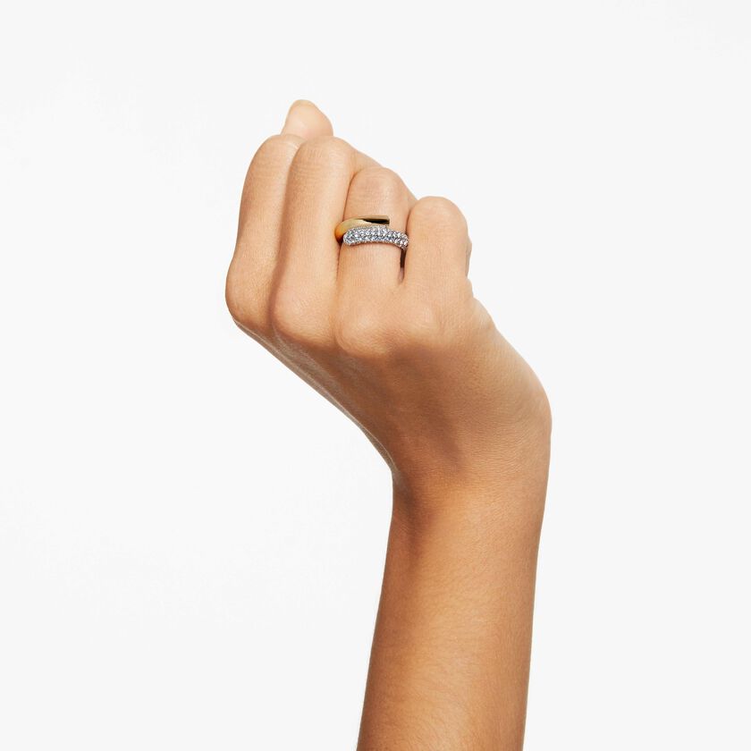 swarovski dextera cocktail ring  white  gold tone plated