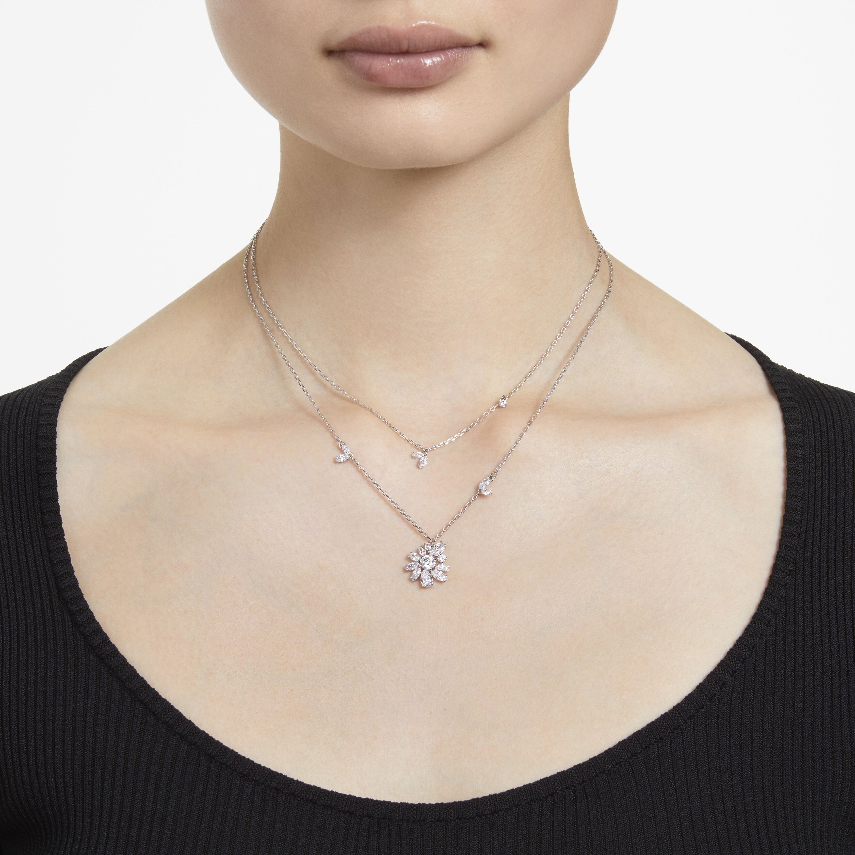 Swarovski hot sale layered necklace