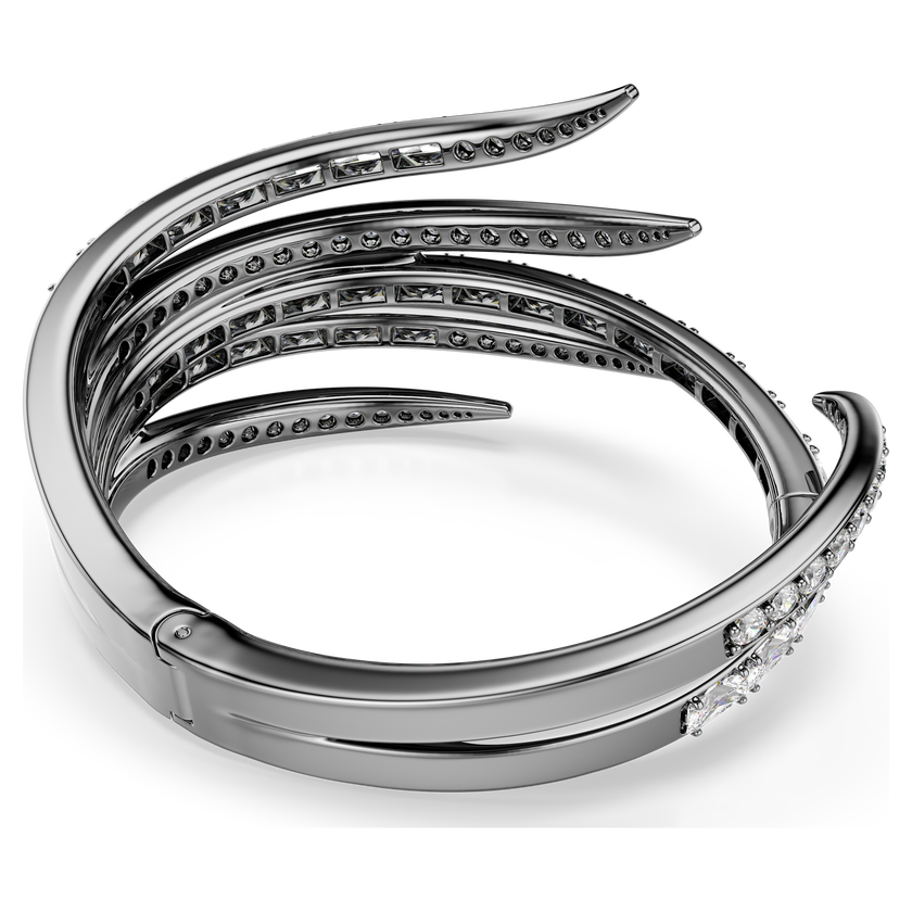 swarovski the vienna collection bangle  feather  white  ruthenium plated