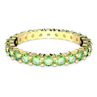 swarovski matrix ring round cut green gold tone plated