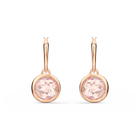 Tahlia Mini Hoop Pierced Earrings, Pink, Rose-gold tone plated