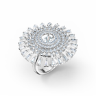 Swarovski Sparkling Dance Dial Up Ring, White, Rhodium plated