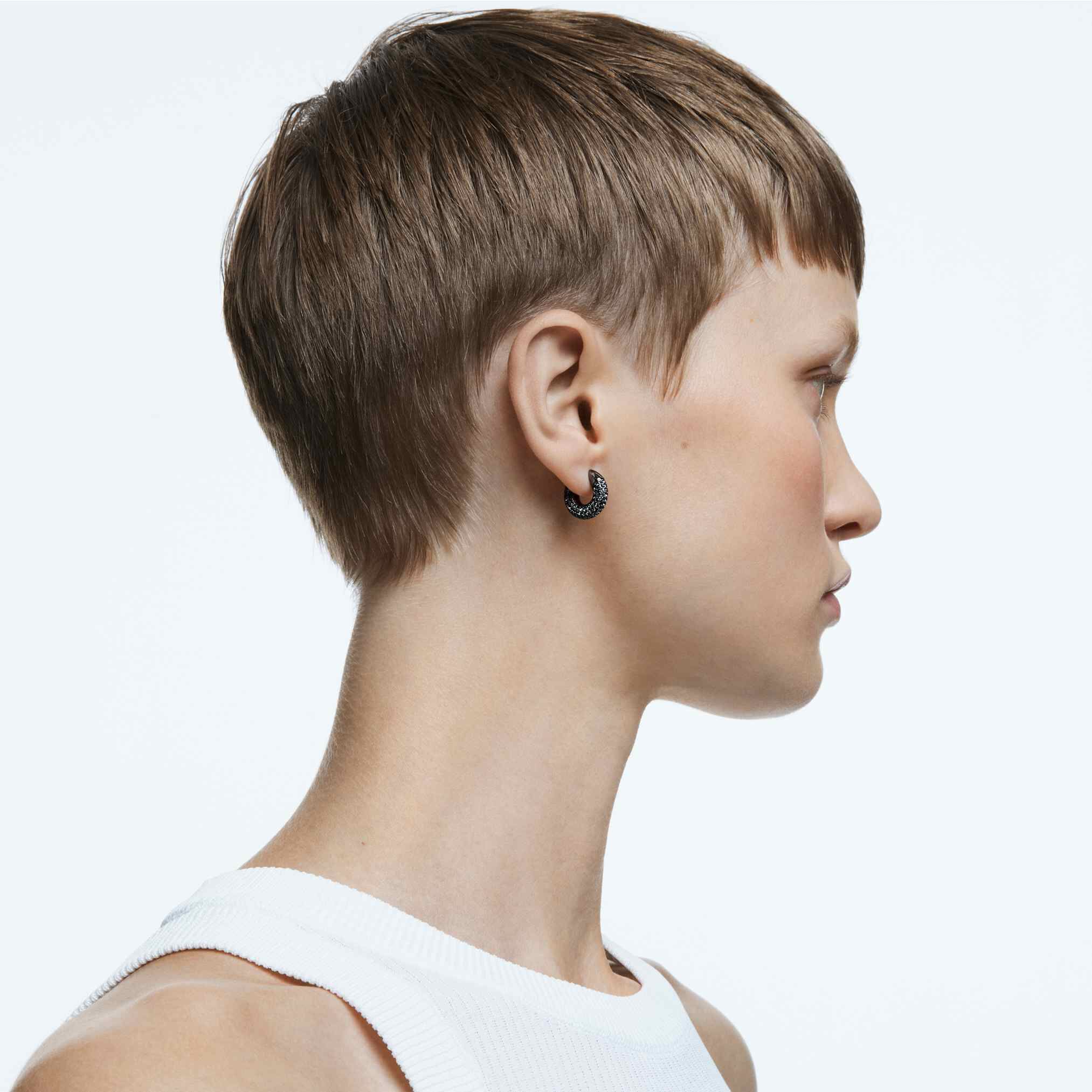Swarovski pavé online hoop earrings