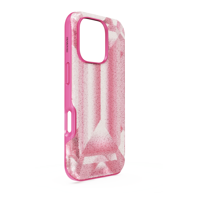 swarovski high smartphone case  crystal print motif  iphone  16 pro  pink