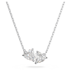 swarovski mesmera necklace heart white rhodium plated