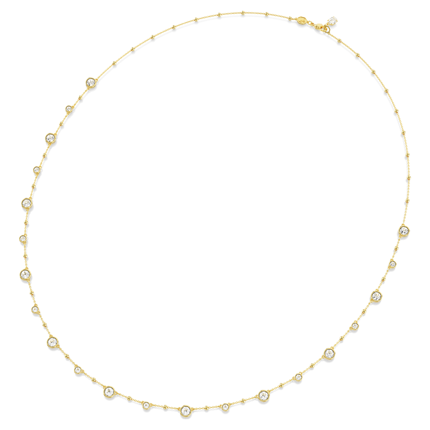 swarovski imber strandage  round cut  white  gold tone plated