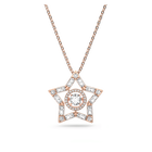 swarovski stella pendant white rose gold tone plated