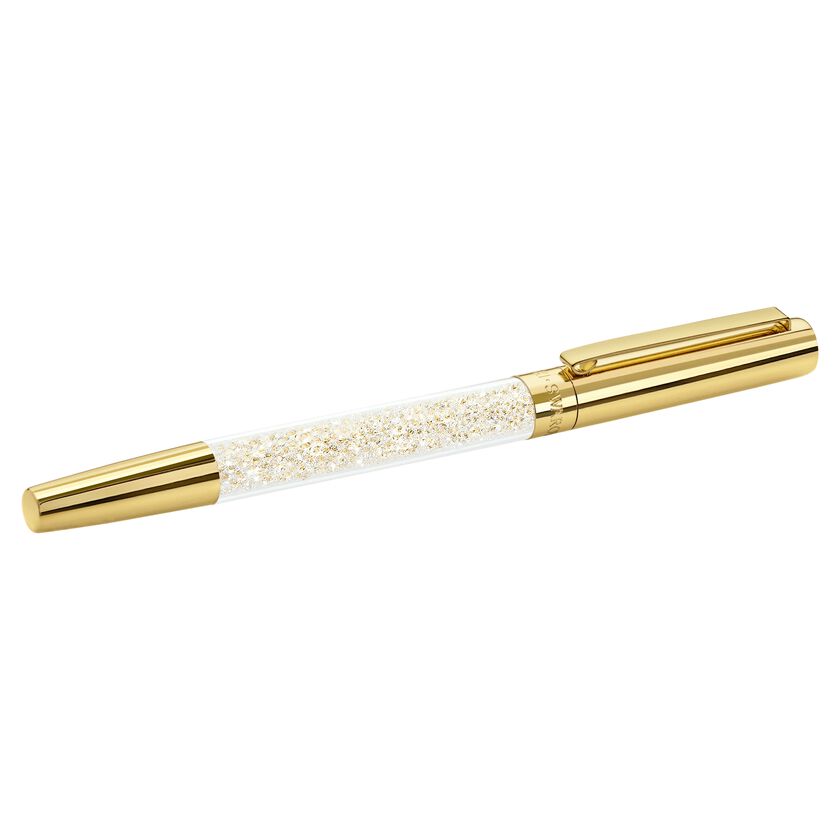 Crystalline Stardust Rollerball Pen, Pale gold-toned plated