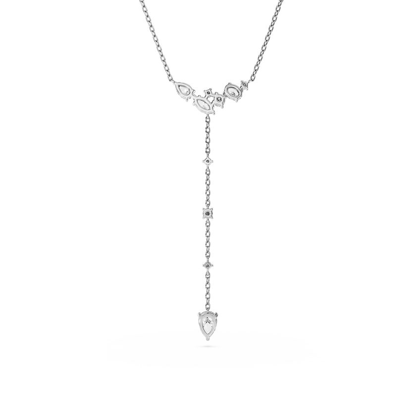 swarovski galaxy y necklace  lab grown diamonds  0 7 ct tw  mixed shapes  sterling silver