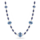 swarovski somnia necklace blue extra long gold tone plated