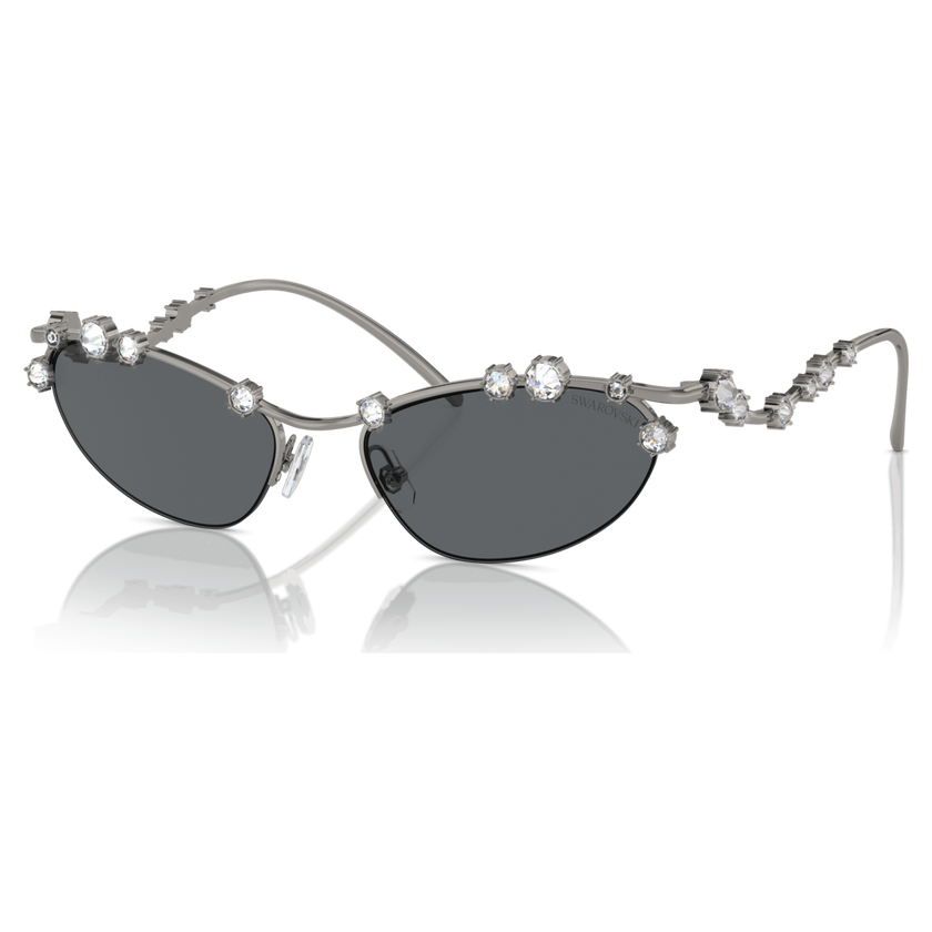 swarovski sunglasses  cat eye shape  sku001  silver tone