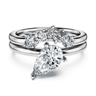swarovski galaxy ring laboratory grown diamonds 1 4 ct tw 18k white gold