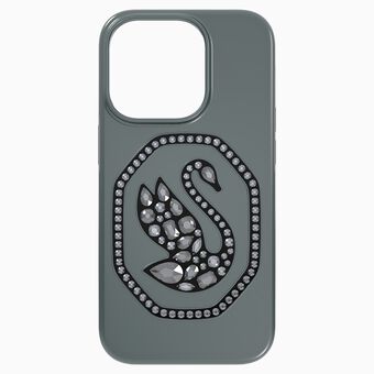 Signum smartphone case, Swan, iPhone® 14 Pro, Black