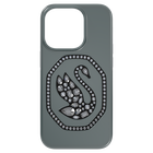 Signum smartphone case, Swan, iPhone® 14 Pro, Black