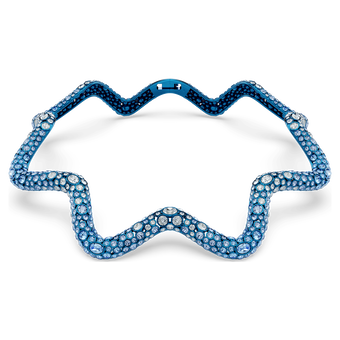 swarovski sublima choker  mixed cuts  blue  blue finish