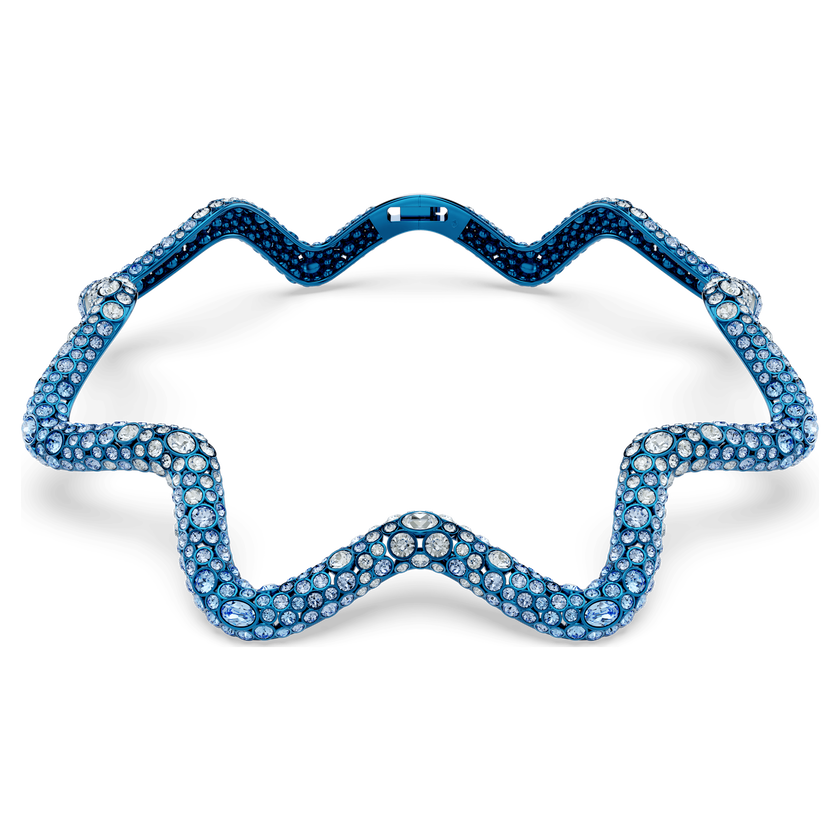 swarovski sublima choker  mixed cuts  blue  blue finish