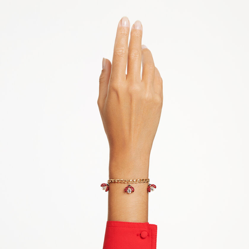 Buy Swarovski Idyllia bracelet, Ladybug, Red, Gold-tone plated
