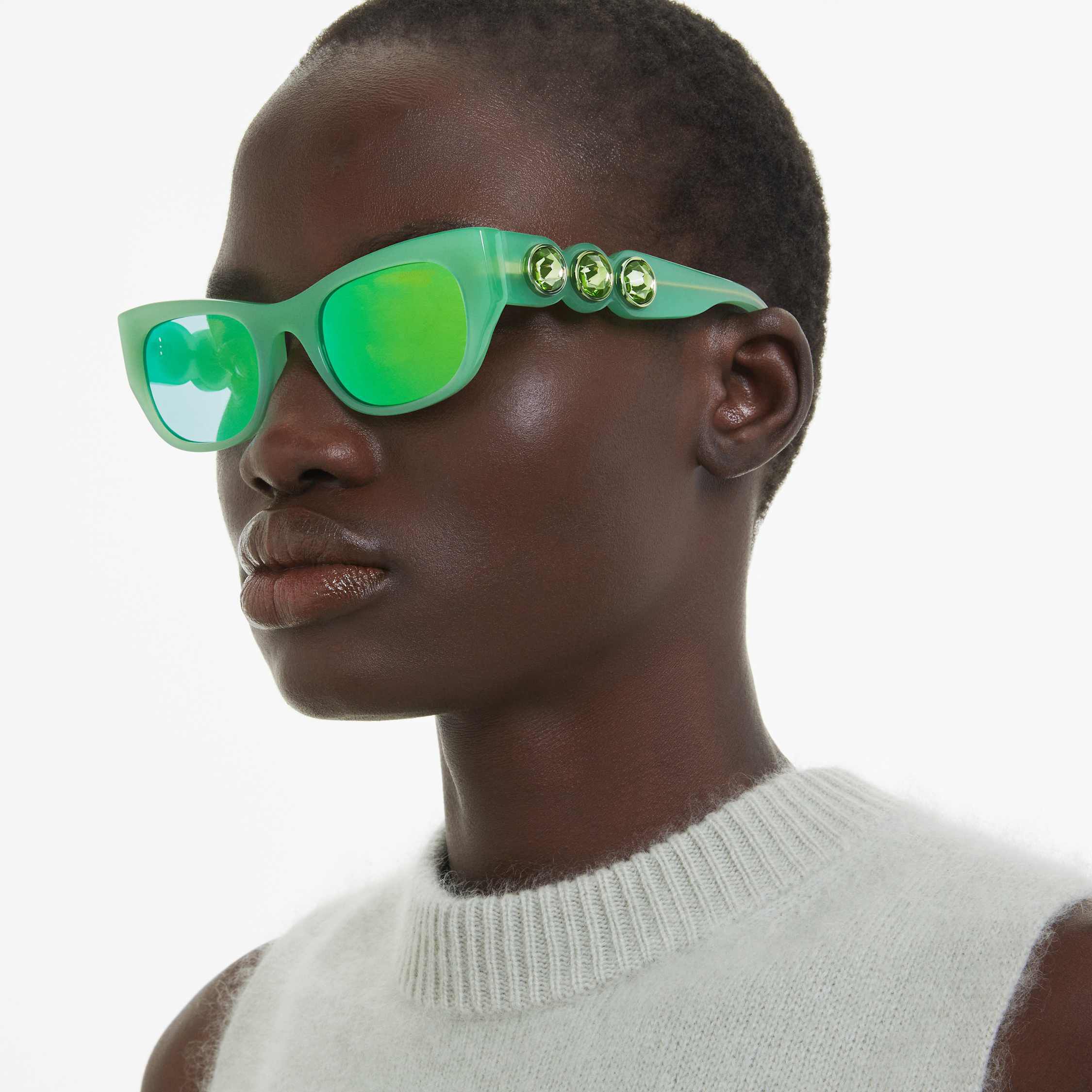 swarovski sunglasses  oval shape  sk6022  green