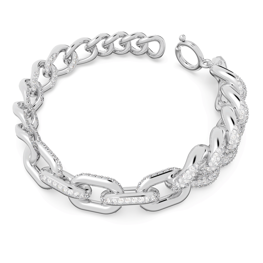 swarovski dextera bracelet  pav   white  rhodium plated