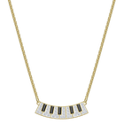 Buy Swarovski Pleasant Piano Necklace Multi colored Gold tone plated