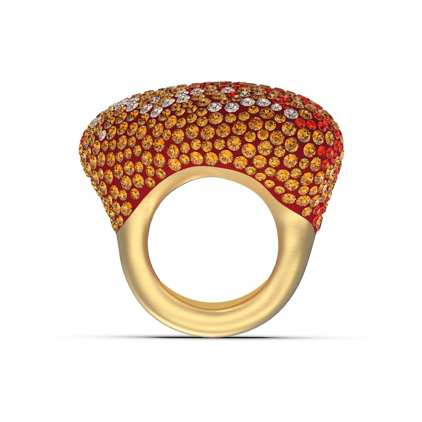 The Elements Ring, Orange, Gold-tone plated