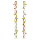 swarovski gema drop earrings asymmetrical design mixed cuts multicolored gold tone plated