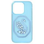 Signum smartphone case, Swan, iPhone® 14 Pro, Blue