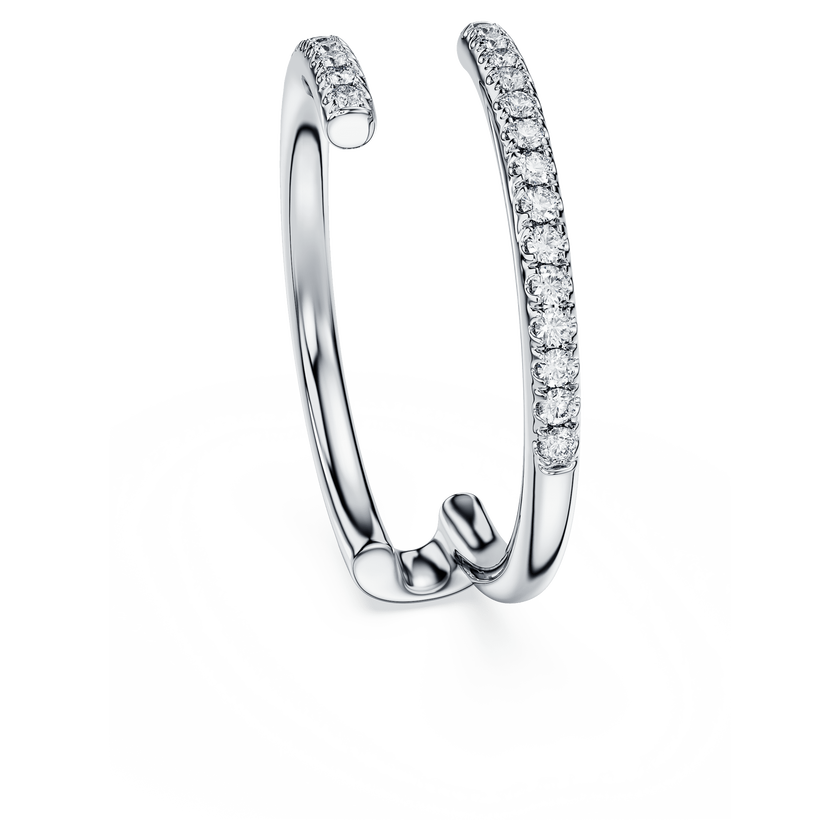 swarovski eternity open band ring  lab grown diamonds 0 2 ct tw  round shape  18k white gold