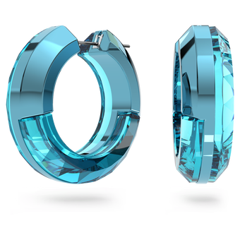 swarovski lucent hoop earrings  blue