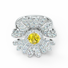 Eternal Flower ring, Flower, Yellow, Mixed metal finish