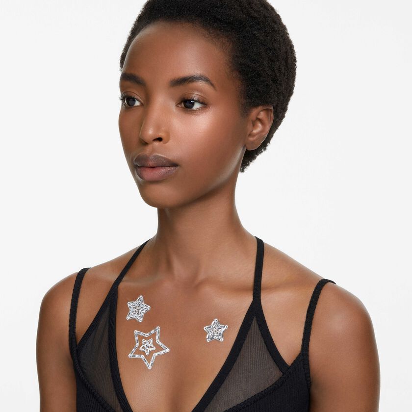 swarovski body jewel  set  4   star  white