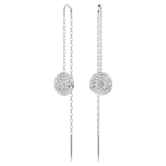 swarovski sublima drop earrings white rhodium plated