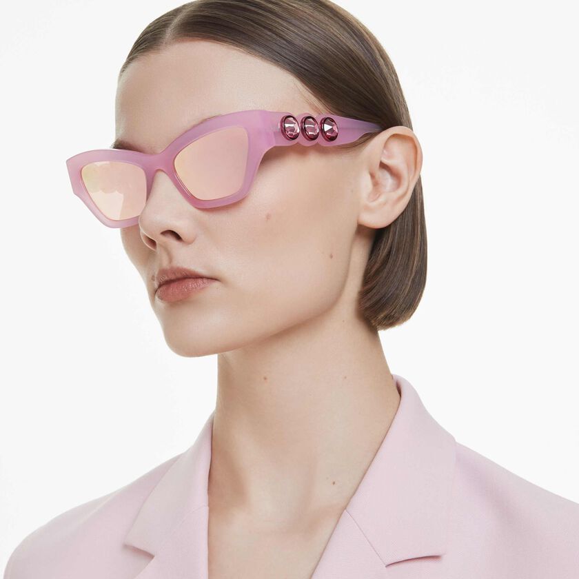 swarovski sunglasses  cat eye shape  pink