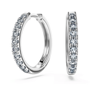 swarovski eternity hoop earrings lab grown diamonds 0 56 ct tw round shape sterling silver