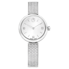 swarovski illumina watch swiss made metal bracelet silver tone stainless steel