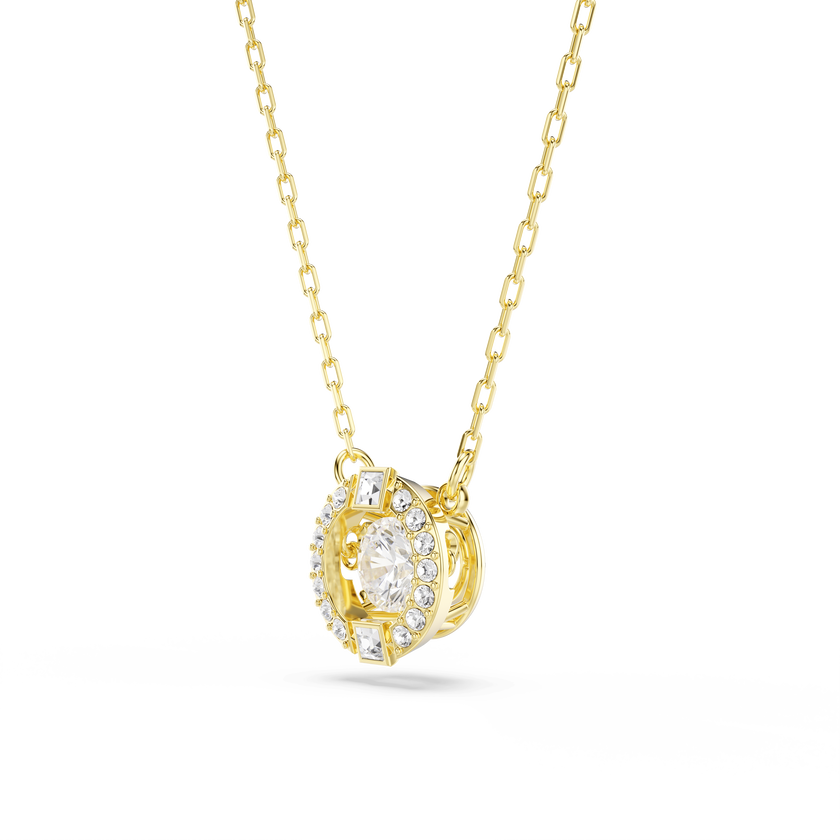swarovski una angelic pendant  mixed cuts  white  18k gold finish