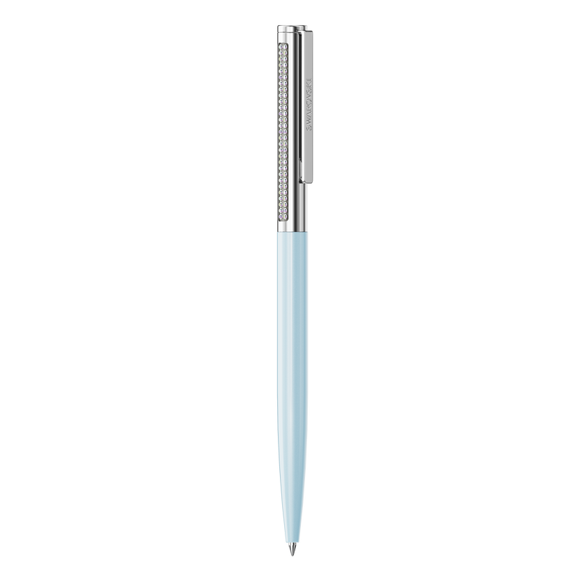 swarovski matrix tennis ballpoint pen  blue  chrome plated