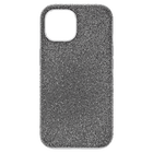 High smartphone case, iPhone® 15, Silver tone