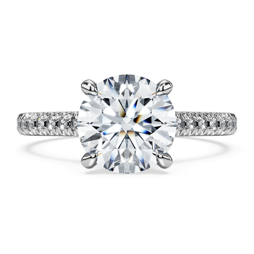 swarovski eternity solitaire ring  lab grown diamonds 2 2 ct tw  round shape  18k white gold