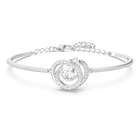 Generation bangle, White, Rhodium plated