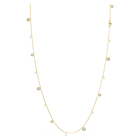 swarovski una angelic strandage  crystal pearl  round cut  white  gold tone plated