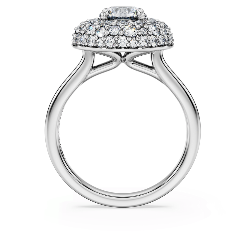 swarovski eternity halo solitaire ring  laboratory grown diamonds 2 ct tw  18k white gold