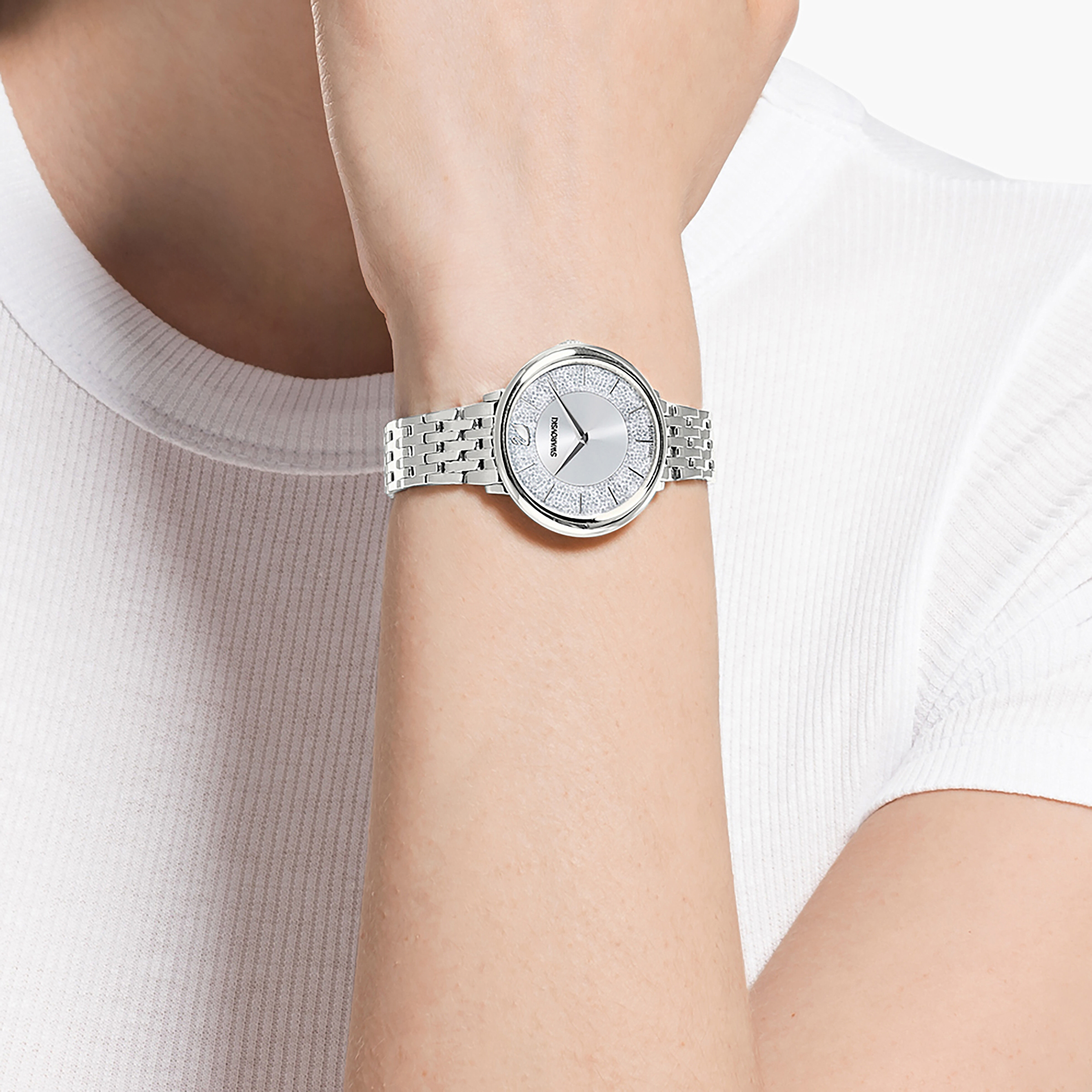 Buy Swarovski Crystalline Chic Watch Metal bracelet Silver Tone Stainless steel
