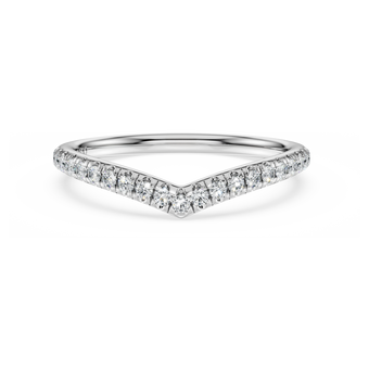 swarovski eternity v band ring  lab grown diamonds 0 25 ct tw  round shape  18k white gold