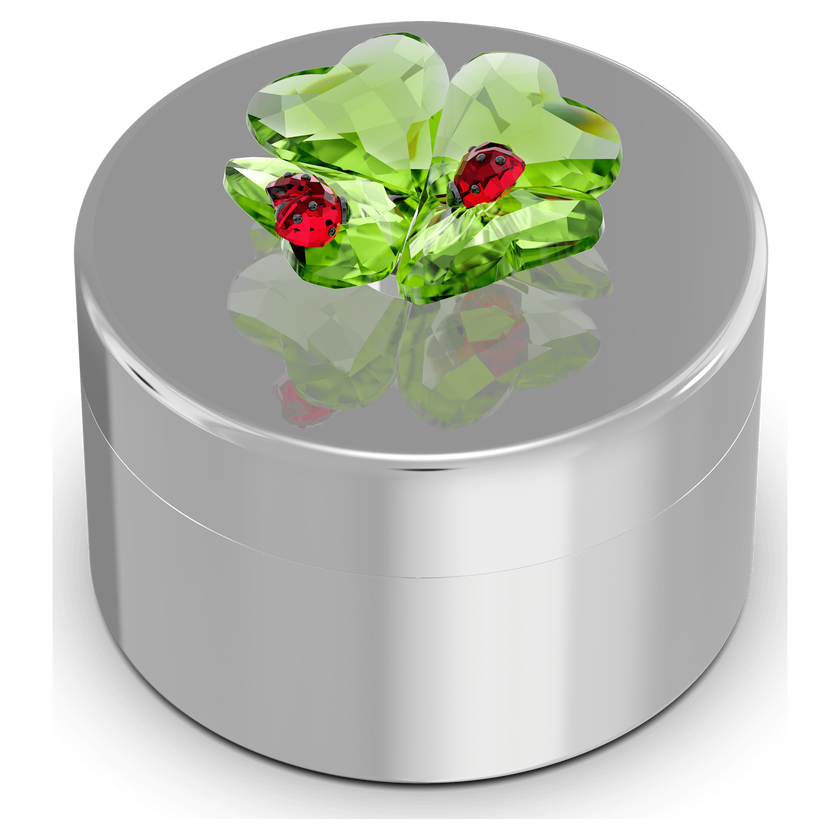 swarovski idyllia clover and ladybug decorative box