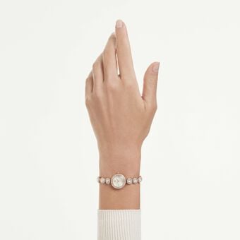 swarovski una angelic watch  crystal bracelet  rose gold tone  rose gold tone finish