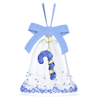 swarovski holiday cheers dulcis bell ornament  blue