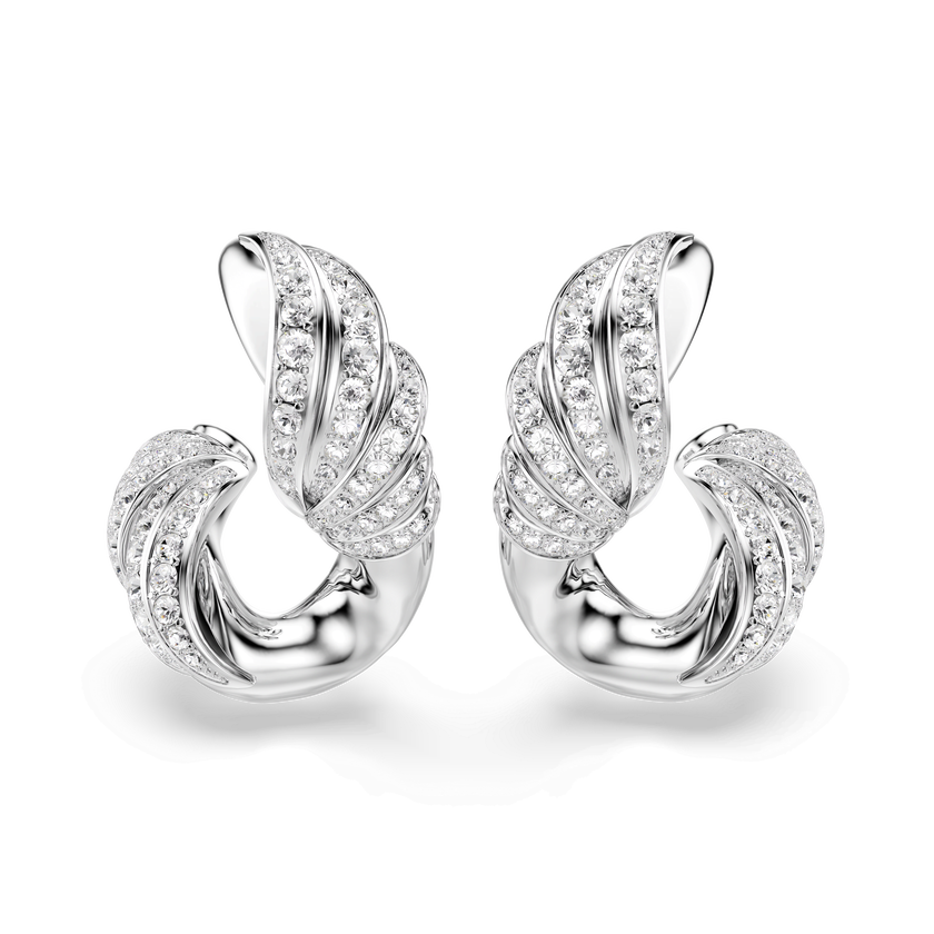 swarovski vienna set  set  2   mixed cuts  white  rhodium plated